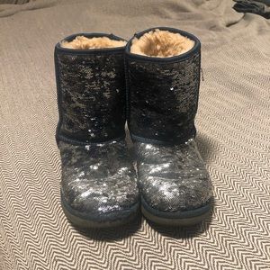 Blue/Silver Sequin UGGs